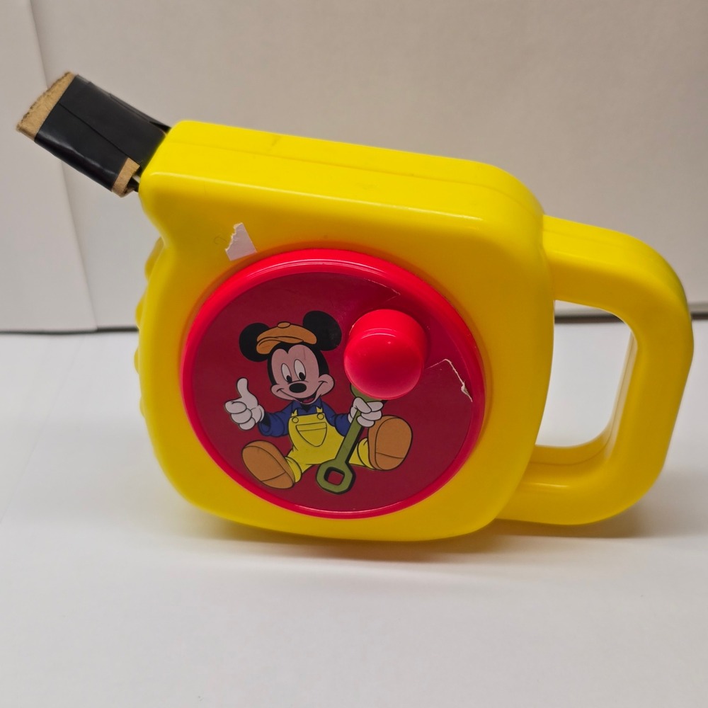 90s Disney Mickey Mouse Toy Tape Measure VINTAGE